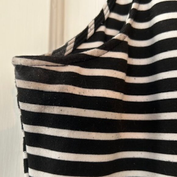 FINAL PRICE:  Black and white striped sheath dress - Picture 4 of 6